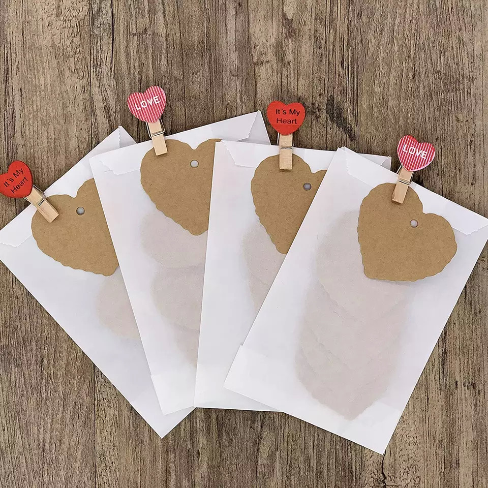 Customized Glassine Paper Envelopes For Invitation Wedding Pictures