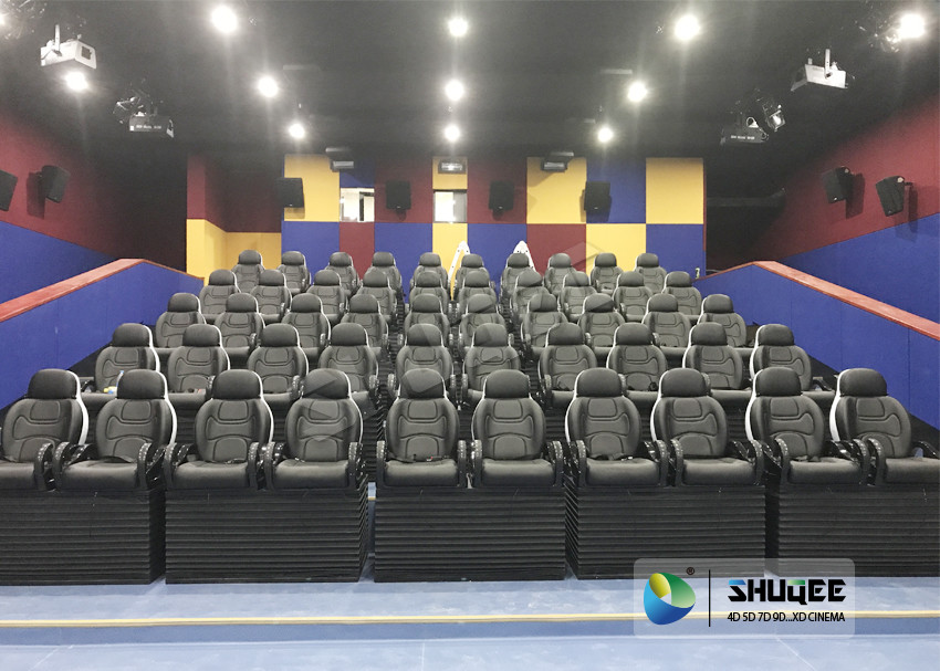  Black 9D Movie Theater Dynamic Electric For Commercial Shopping Mall And Amusement Attraction Manufactures