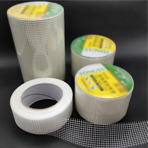 China Standard Self Adhesive Glass Fiber Mesh Tape White Color For Walls Cracks on sale