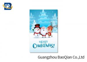  3D Craft Lenticular Christmas Cards , Interactive Greeting Cards Regular Size Manufactures