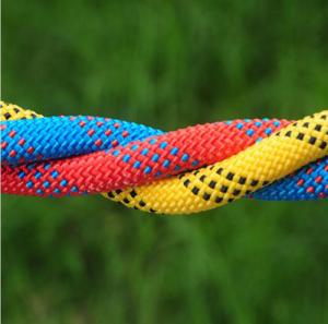  high quality 10.5mm polyester safery braided rope used for mountain climbing and rescue Manufactures