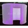 Buy cheap white oval type lighting inflatable tent for photo booth with 1 door enclosure from wholesalers