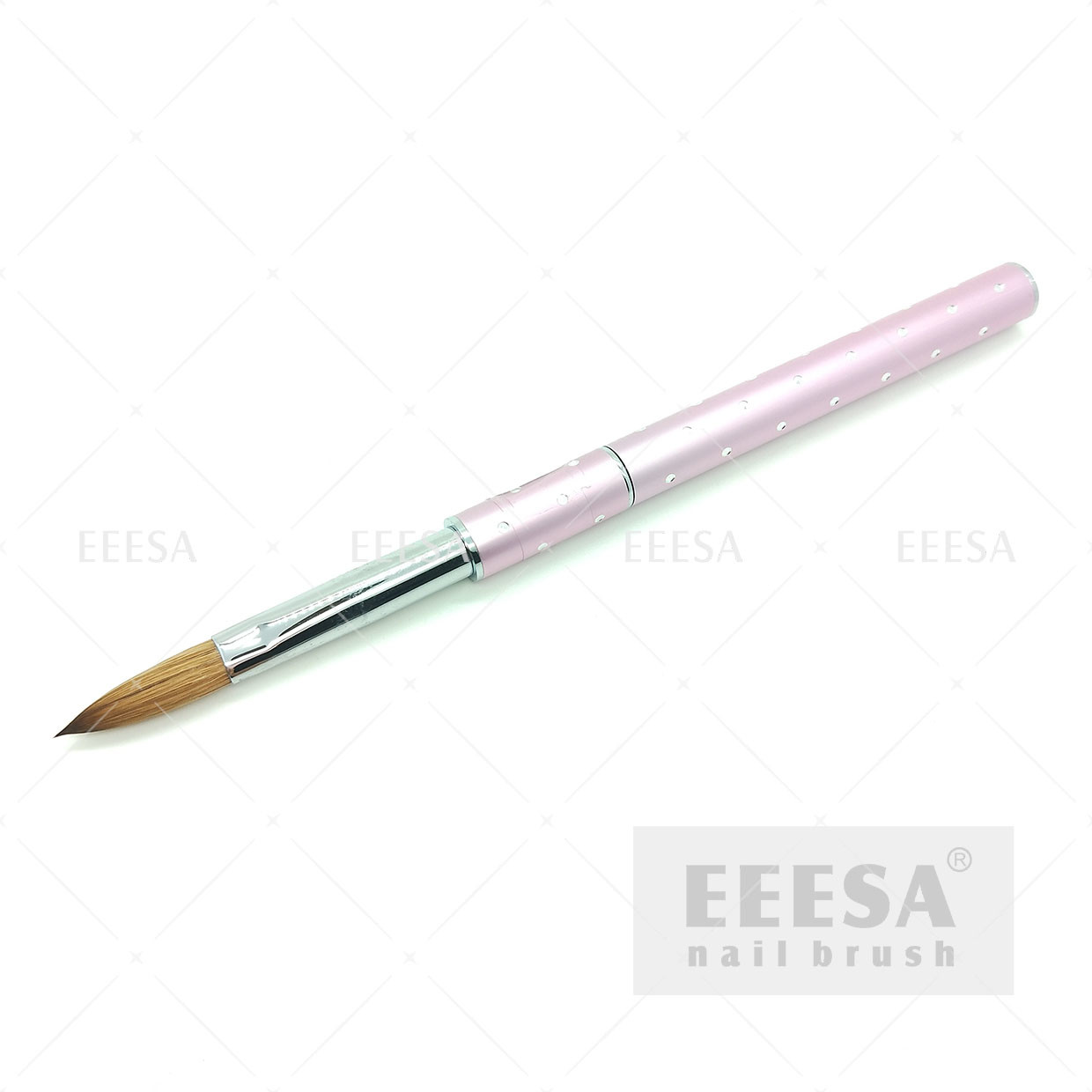  671U Pink Metal Sparkling Dotting Handle 100% Kolinsky Sable Hair Acrylic Nail Brush #10 Manufactures