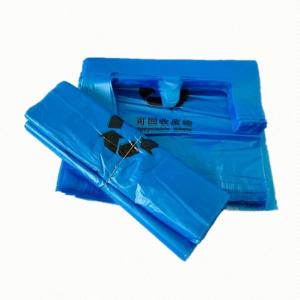  Blue Medical Biohazard Waste Bags Flat Opening For Garbage Packaging ISO14001 Manufactures