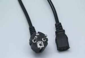  Customize Length And Size EU Power Cable / EU Plug Cable With Power Connector Manufactures