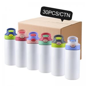 China Mixed Color Straight Stainless Steel Kids Water Bottles Leakproof 350ml 12oz on sale