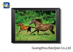  0.6 MM Custom Size 3D Horse Pictures For Adverting / Decoration Three Filps Manufactures