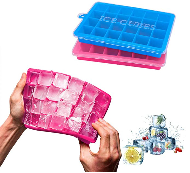 China BPA Free Flexible Silicone Ice Tray For Cocktail Baby Food Chocolate on sale