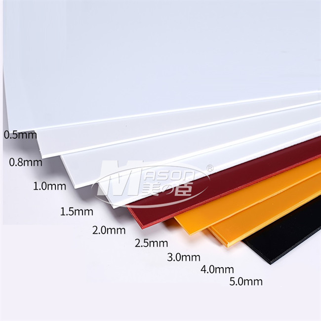  Laser/CNC Engraving Glossy ABS Styrene Plastic Sheet 5mm For UV Printed Billboard Manufactures