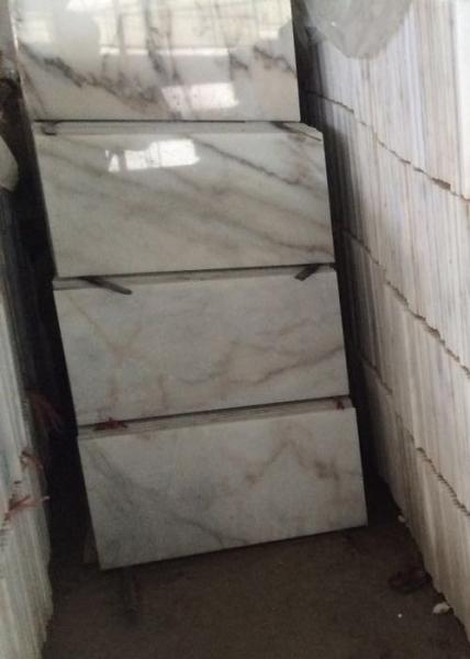 Quality Guangxi White marble polished 240x140cm tile slab gloss floor tiles window sill for sale