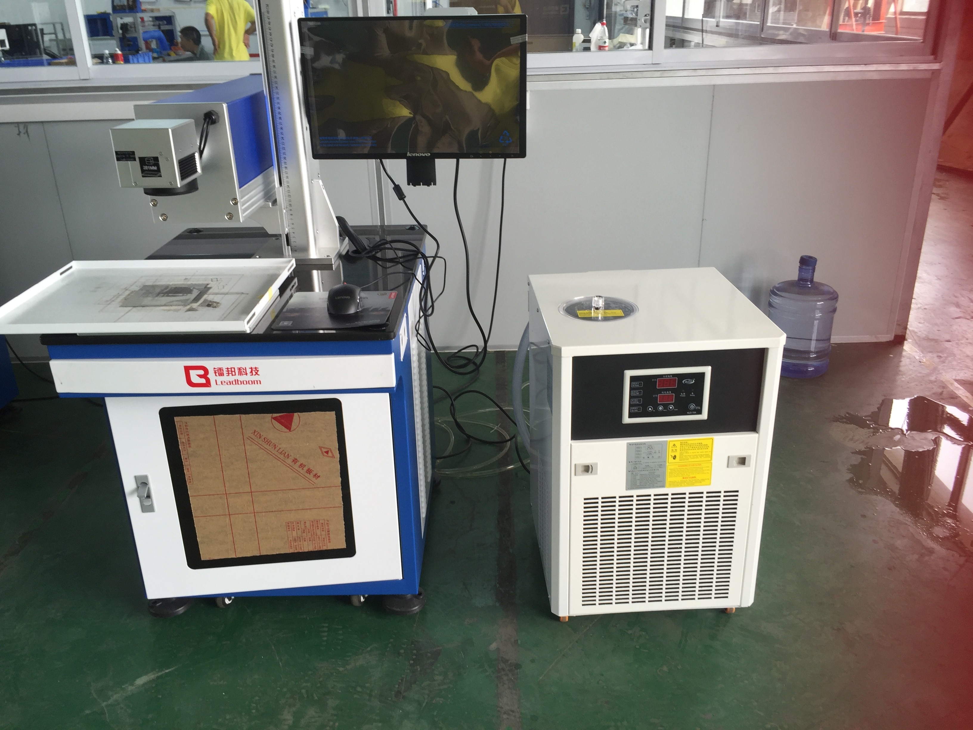 China Air Cooling CO2 Laser Engraving Machine UV Laser  / Fiber Laser Marker Machine for glass, mobile accessories on sale