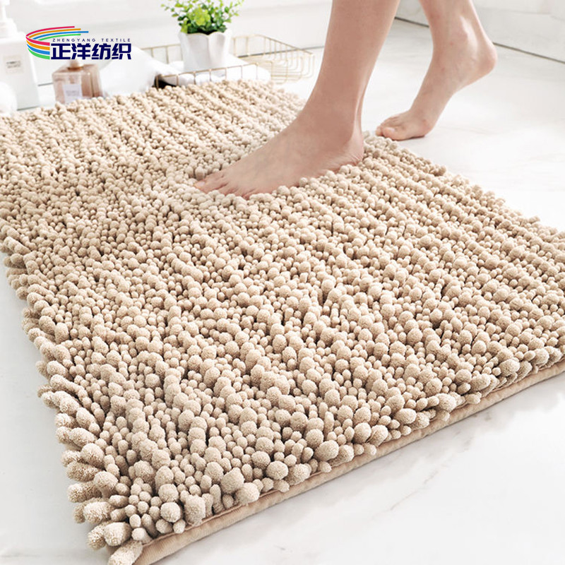 Quality 20"X32" Door Carpet Mats Stylish 1200gsm Microfiber Chenille 15mm TPR Non Slip Floor Mat for sale