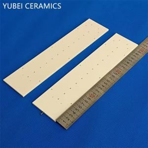 China Light Yellow Alumina Ceramic Components Thin Ceramic Plates 3.85g/cm3 With Thread Hole on sale