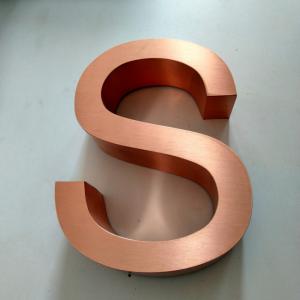  OEM Design Shop Logo Copper Sign Letters Flat Cut 10cm To 100cm Height Manufactures