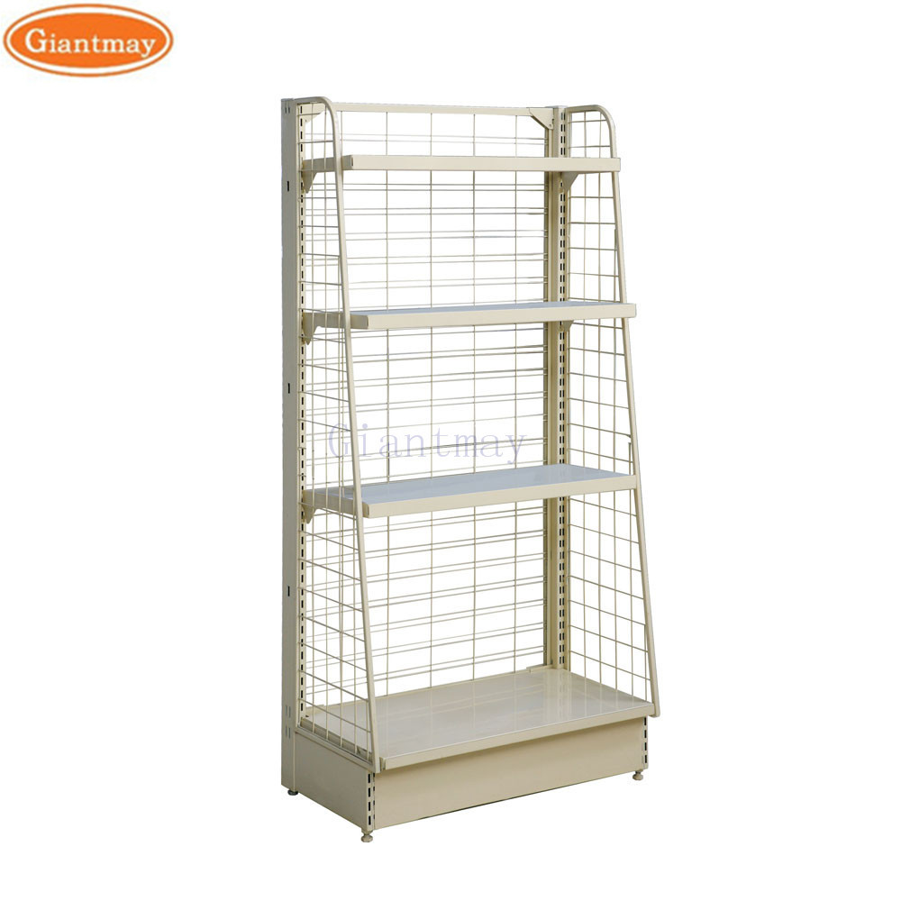 China Stable Structure Chips Grocery Rack For Store Mesh Supermarket Gondola Shelving on sale