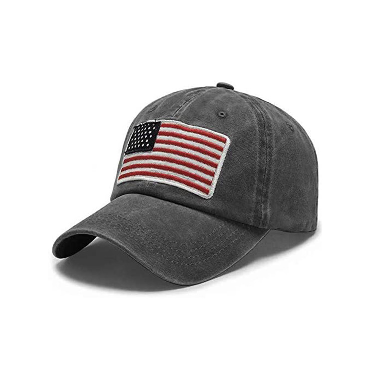  Trucker Curved Brim Six Panel Dad Cap Embroidered USA Logo Manufactures