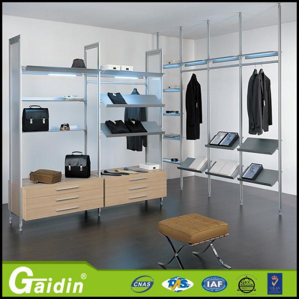 Quality China supplier cheap closet organizers aluminum pole system bedroom wardrobe for sale
