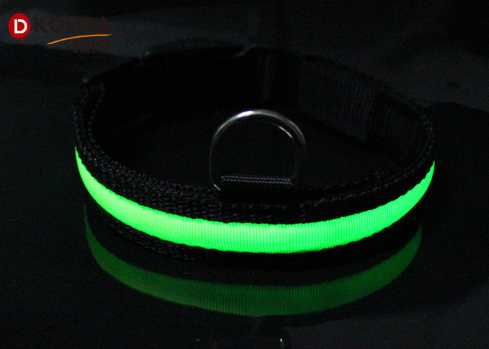 LED Glow In The Dark Night Safety LED Dog Collar Leash Adjustable 3 Flash Modes