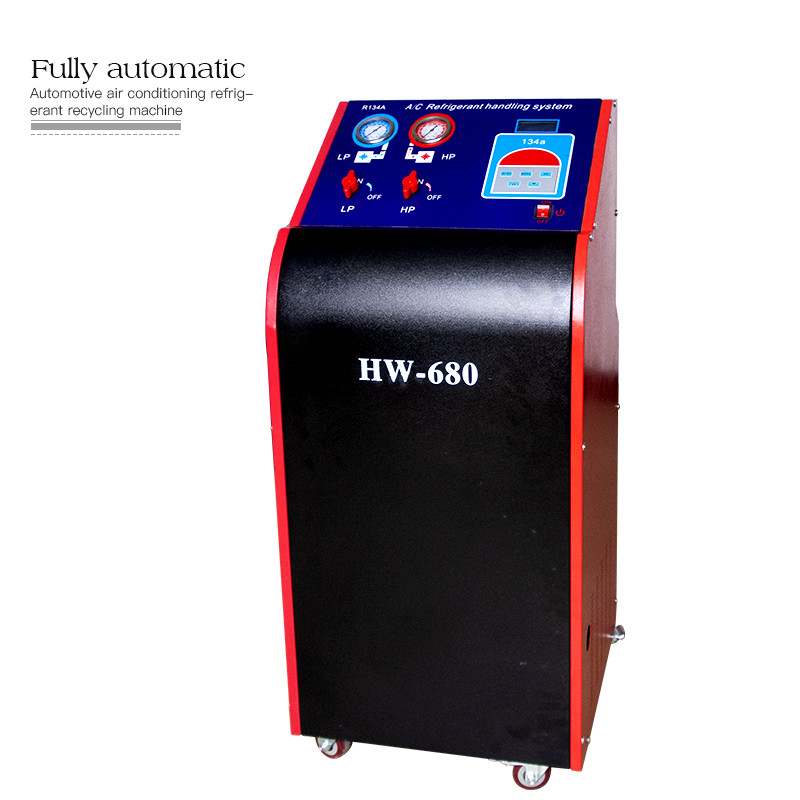  High quality hot sale recovery &amp; charging function AC Refrigerant Recovery Machine car ac service station for car Manufactures