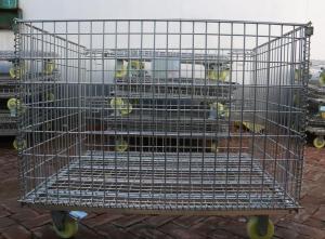  Wire Mesh Container with Wheel,Removable Mesh Container,5.0-7.0mm,5x10cm Manufactures