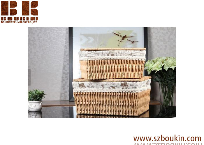 China Popular eco-friendly square PVC woven storage basket for flower gift, baby gift on sale