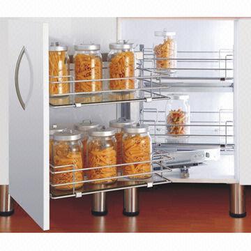Kitchen Cabinet Organizer, Magic Corner, Pull Out Storage and Wire Basket with Soft Closing