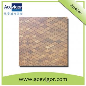  Wood mosaic wall tiles with rhombic shape Manufactures