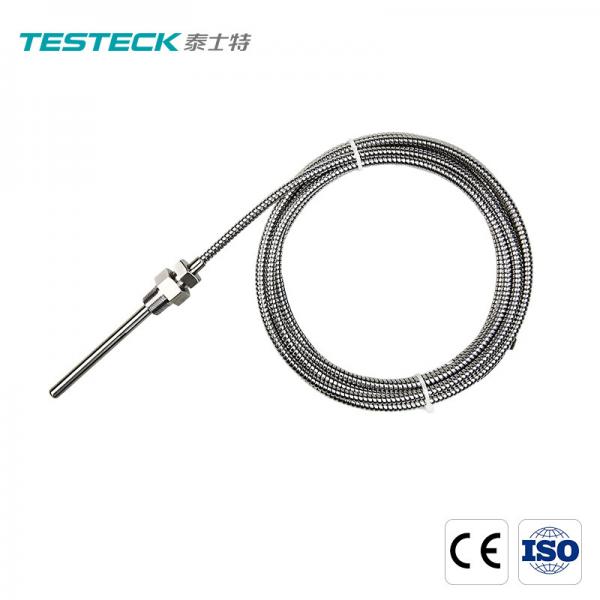 Quality Threaded Metal Probe RTD Temperature Sensor Pt100 Three Wire for sale