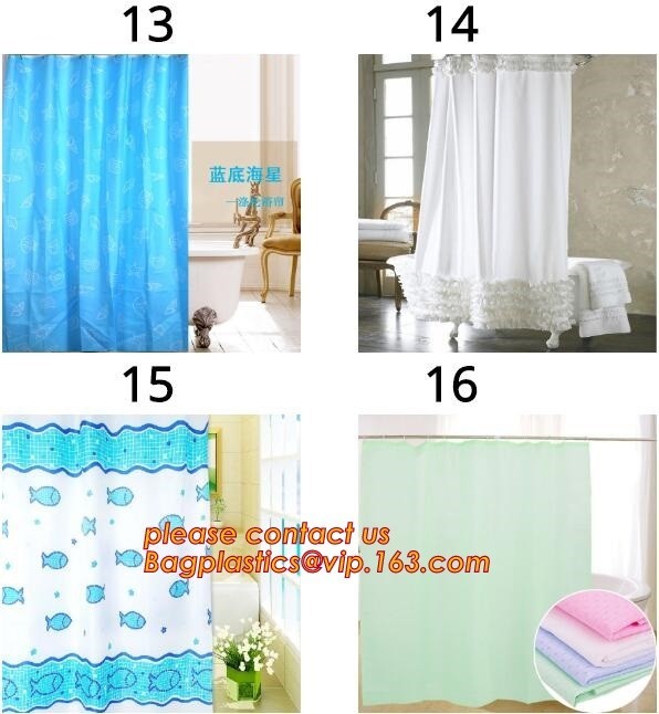  EU and USA best choose and fashionable priting YOUR LOGO shower curtain, bath curtain with lowest PRICE, Bathroom Custom Manufactures