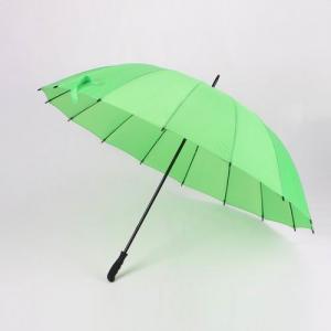  Auto Open Windproof Golf Umbrellasgreen Fabric Automatic 16 Ribs With Plastic Handle Manufactures