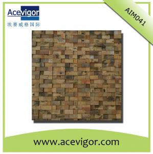  Mosaic decoration in rustic antique wood for indoor wall Manufactures