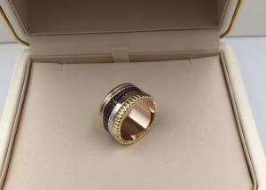  Luxury 18K Yellow Gold Diamond Ring Customized Size For Gift Manufactures