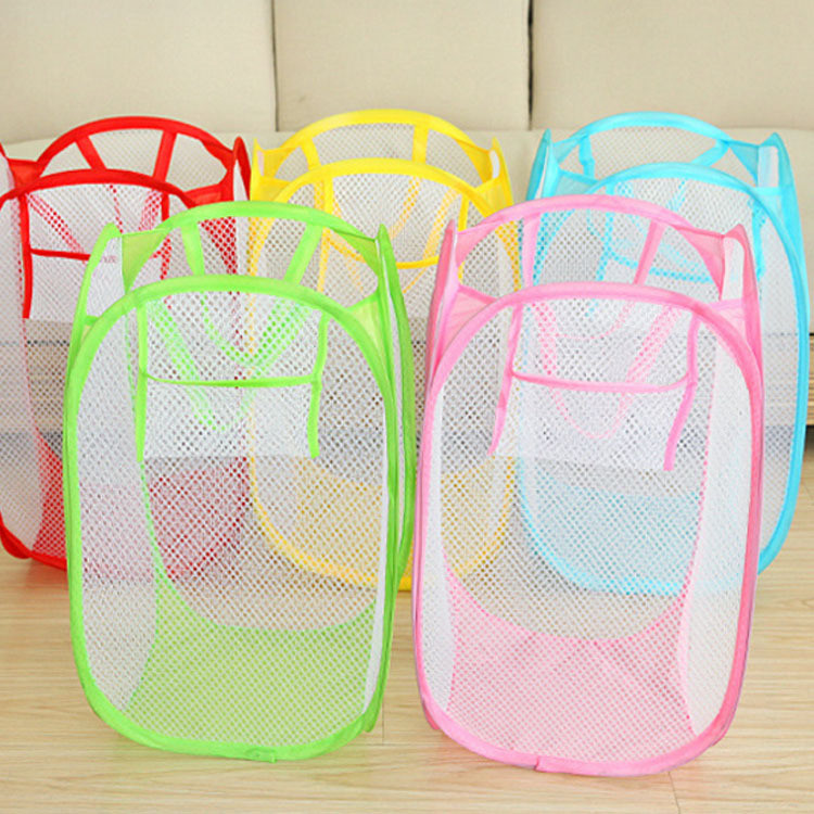 China Dirty Clothes Light Nylon Mesh Pop Up Laundry Hamper Household on sale