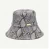 Buy cheap Unisex 58cm Gray PU Leather Bucket Hat With Gold Metal Logo from wholesalers