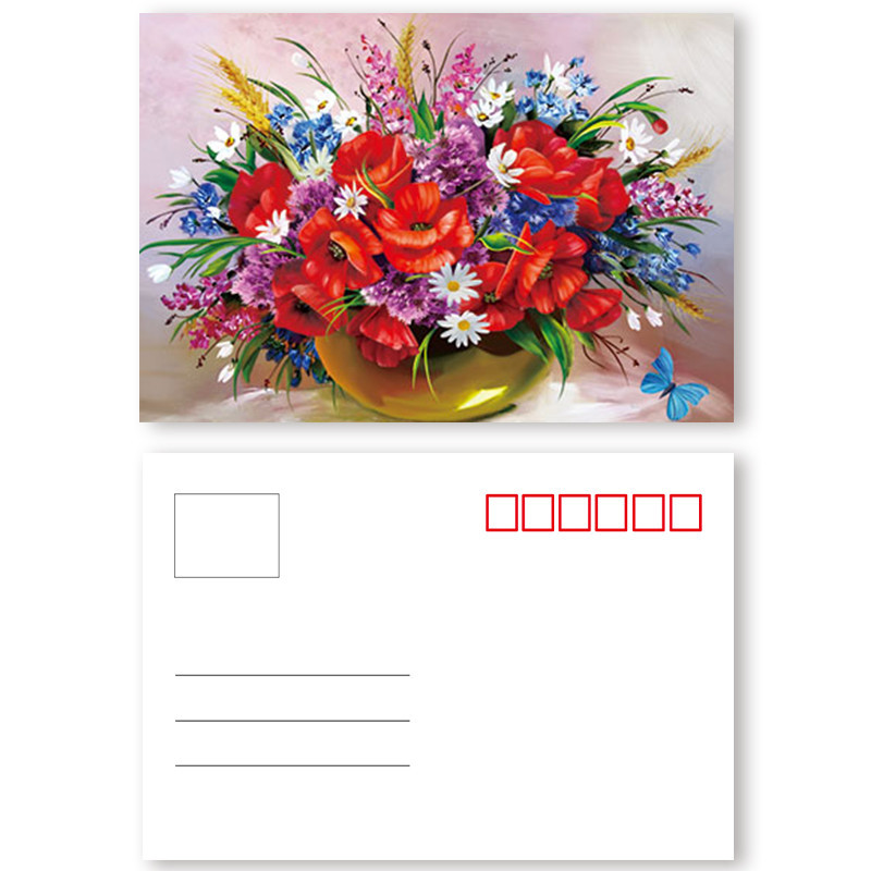 Quality Vivid Plant Two Sides Printing 3D Lenticular Card customized design for sale