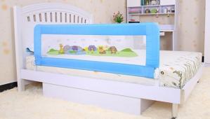 Blue Portable Kids Bed Guard Rail For Queen Bed , Metal Bed Rails 150cm