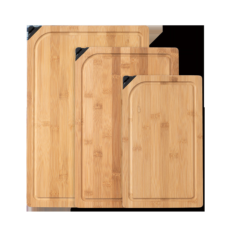 China Environmentally Friendly 33x20cm Organic Bamboo Cutting Board With Knife Sharpener on sale