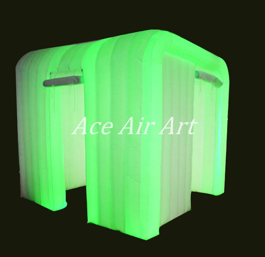 Buy cheap new design led lighting inflatable photo booth with hanging door curtain from wholesalers