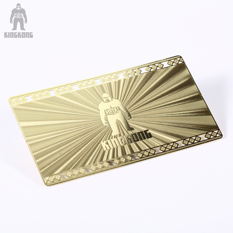  Innovative Brass Personal Metallic Gold Business Cards Different Pattern Option Manufactures