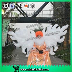 White Parade Inflatable Wing With Led Lighting 2m/3m Customized For Event Decoration Manufactures