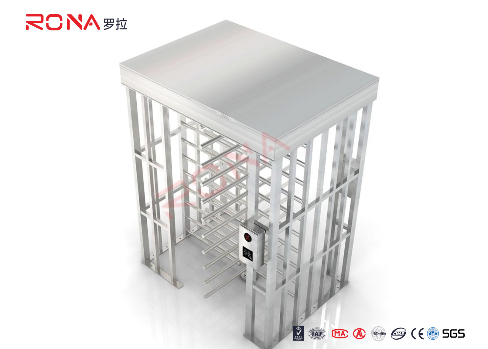  Bus Station Full Height Turnstiles Remote Control With Solenoid Valve Motor Manufactures