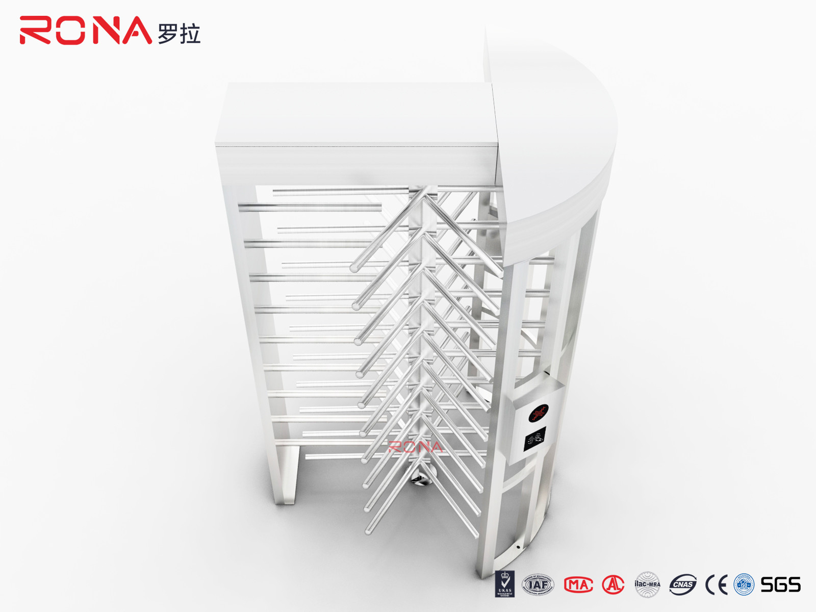  Electrical Interface Full Height Turnstile With ID/IC Card Fingerprint Face Recognition Manufactures