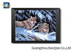  Wolf 5D Lenticular Picture , 3D Deep Effect Lenticular Image Printing Manufactures