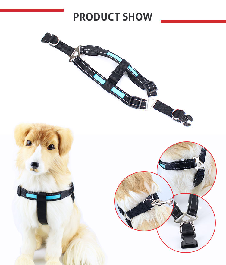 Wholesale flashlight rechargeable sport dog harness soft with battery