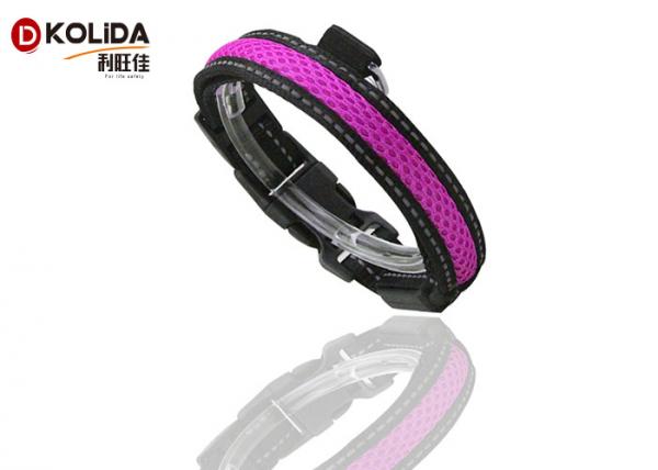 Quality Durable Cat Neck LED Dog Collar Light Up Night Safety Strap S / M / L for sale