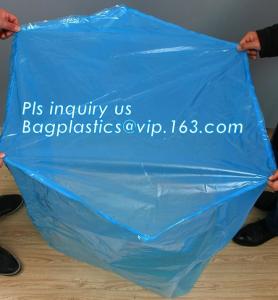 China sealable square bottom pallet shrink wrap plastic cover for bags, jumbo black lightproof and waterproof plastic pallet c on sale