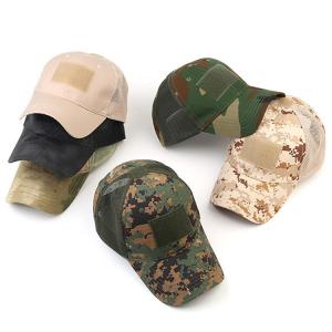  Tactical Embroidery Patch Trucker Cap Operator with USA Flag Camouflage Hoop Loop Closure Mesh Baseball Cap Manufactures