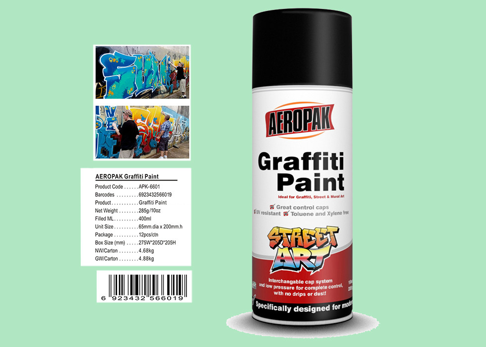  Fan Nozzle Graffiti Spray Paint Light Green Color For Wall Art APK-6601-11 Manufactures