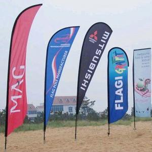  Durable custom feather flags double sided Full Color Imprints Manufactures