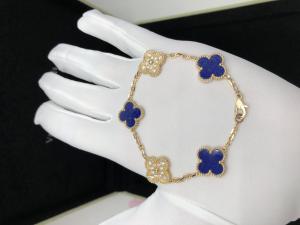  Vintage Gold Chain 18K Gold Jewelry 18k Gold Bangle Bracelet  With Lapis Lazuli Manufactures
